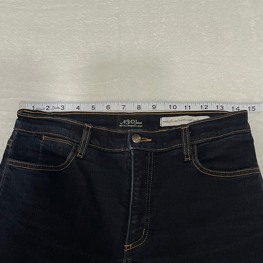 NYDJ Not Your Daughter's Jeans P7100D Dark Wash Bootcut Petite Size 8P Indigo US - Picture 5 of 13
